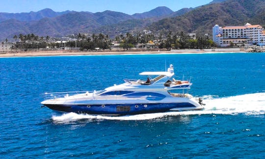 Luxury all Inclusive Azimut 70 Mega Yacht Rental in Puerto Vallarta, Jalisco