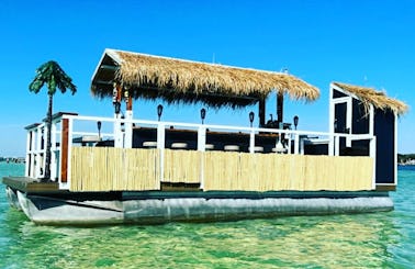 Newest and Coolest Crab Island Tiki Boat with Bathroom