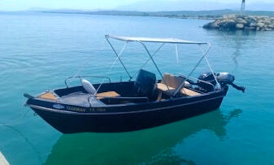Rent a MG Marine Boat Without a License in Kolymbari, Chania Region, Crete
