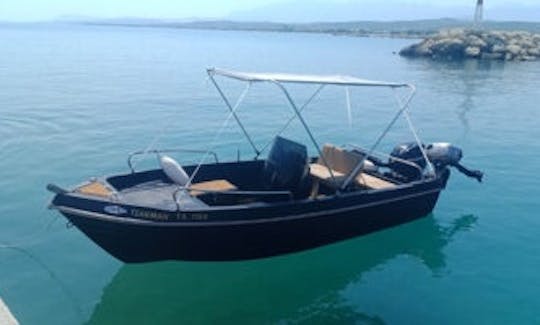 Rent a MG Marine Boat Without a License in Kolymbari, Chania Region, Crete