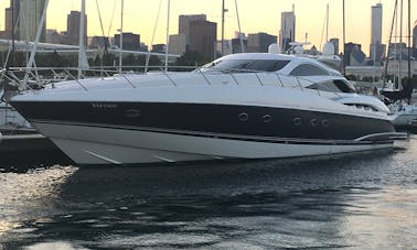 Largest 75ft Sunseeker Predator Yacht for Rent in Chicago, Illinois