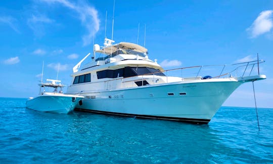Private Yacht 75ft Hatteras CPMY With Professional Crew in Key West Florida