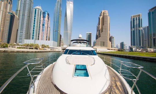 Dubai Yacht charter-65ft Ferline cruising angel!