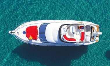 Cranchi Atlantique 50ft Motor Yacht Rental in Chalkidiki, marina Miraggio