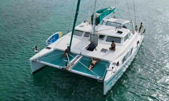 Our catamaran offering lots of space and comfort.