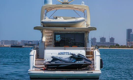 Amotea 75ft Power Mega Yacht with Jet Ski and Dinghy available in Dubai