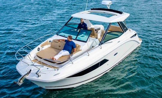 32ft 2020 Sundancer Motor Yacht + Seabob Rental in Sag Harbor, New York