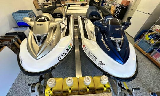 Have a BLAST on these top of the line SEADOO’s! Extremely comfortable and quick! Seat up to 3 people!