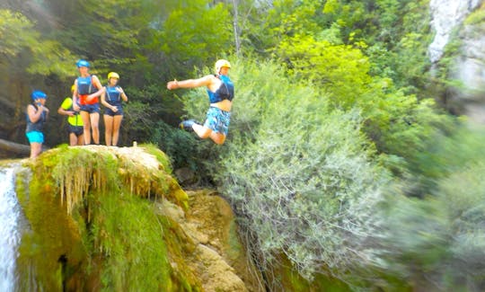 Jumping down a 8m waterfall! This one is optional ;-)