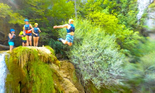 Jumping down a 8m waterfall! This one is optional ;-)