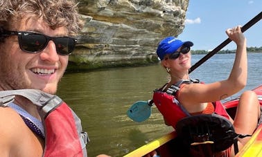 Excursão guiada de caiaque por Starved Rock - caiaque em tandem