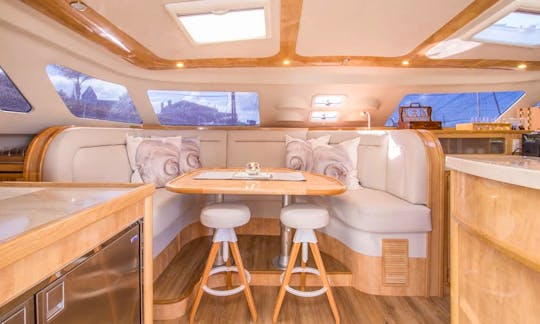 Luxury Sailing Catamaran in Stock Island Marina, Knysna 500SE 4 cabin, 4 bathroom