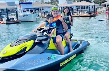 A HALF MOON BAY 3-DAY WEEKEND EXCURSION! Why pay more? Because you get great customer service, safety, reliability, & quality jet skis! Our reviews say it all! It's the Mercedes Benz of Jet Skis with the service of a Lamborghini: 2 New Sea Doo GTi SE Jet Skis available for rent at Half Moon Bay