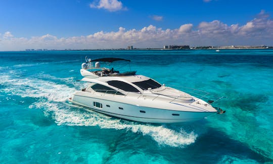 64' Sunseeker AVE STELLA MARIS for 20 people in Cancun, Quintana Roo