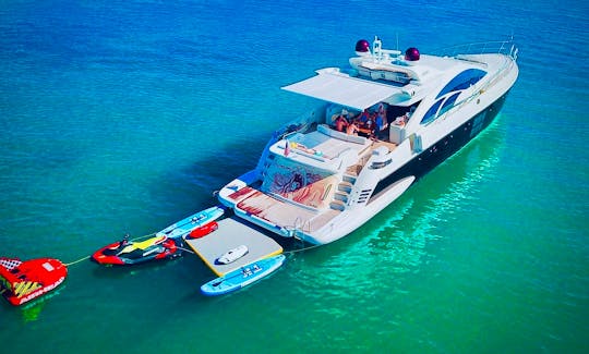 86' Azimut Power Mega Yacht with amazing water toys in Miami Beach, Florida.