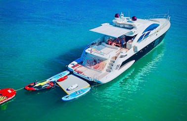 86' Azimut Power Mega Yacht with amazing water toys in Miami Beach, Florida.