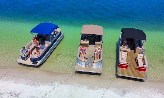 Luxury Pontoon Rental in Panama City, Florida with free snorkel gear 