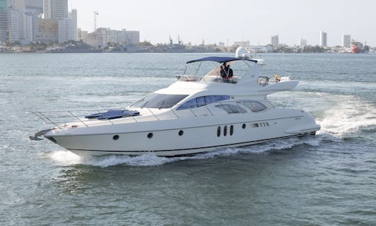 Deal of the Week! Azimut Flybridge 62 Ft Yacht for Rent in Cartagena, Colombia