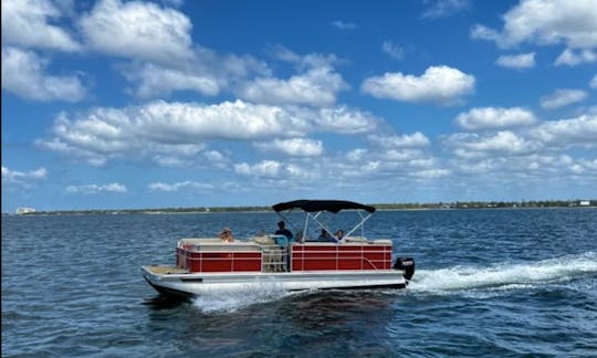 Deluxe Pontoon Rental in Panama City, Florida with snorkel gear 