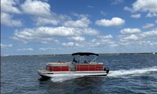 Deluxe Pontoon Rental in Panama City, Florida with snorkel gear 