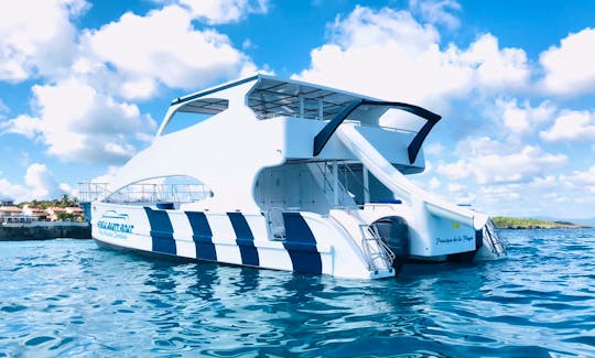ALL INCLUDED 🤩MARTINEZ RENTS HER PRIVATE CATAMARAN VIP🎊🎂🛥🔥💕BACHELORETTE/BIRTHDAY PARTY Power in Puerto Plata