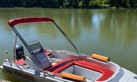ROTO 450 S family boat with 40 Hp Yamaha engine for hire in Gyor