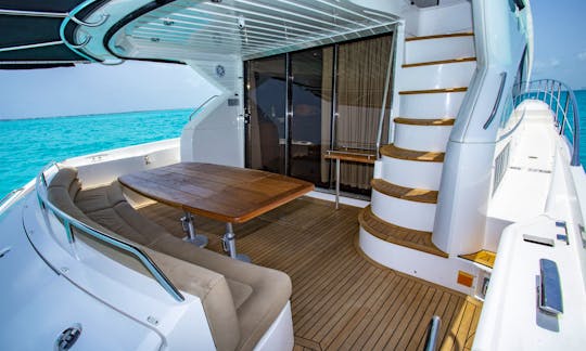 Deal of the Day! Sunseeker Flybridge 64 Ft Yacht for Rent in Cancun, Mexico