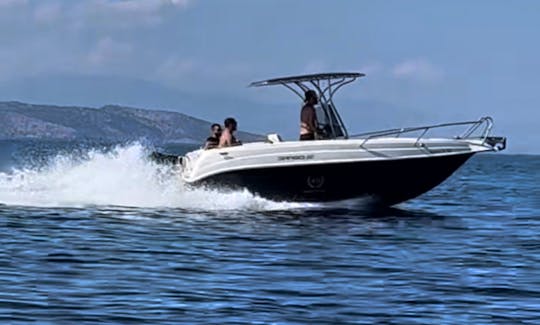 Private luxury speed boat with skipper