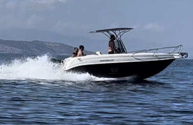 Private luxury speed boat with skipper