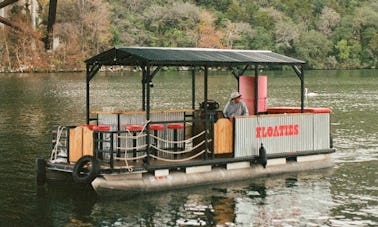 Floatin' Saloon Pontoon Boat on Lake Austin