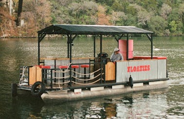 Floatin' Saloon Pontoon Boat on Lake Austin