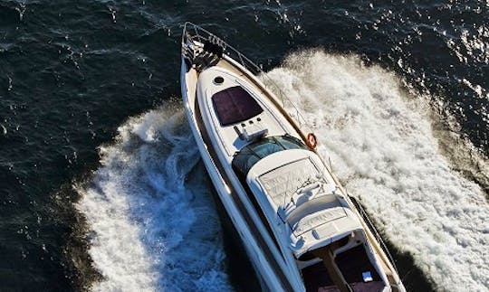''Carla d'Or'' Princess V65 Power Mega Yacht Rental in Golfe-Juan, Provence-Alpes-Côte d'Azur.