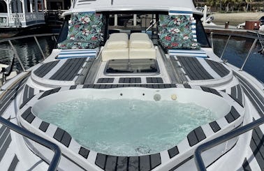 Charter the Silverton Flydeck Motor Yacht with hot tub in San Diego, California