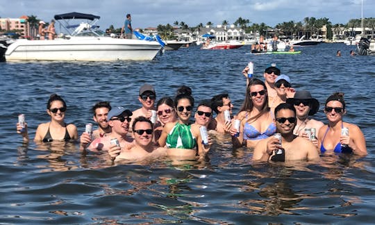 Captained Pontoon with Full Bar Top in Pompano Beach, Florida