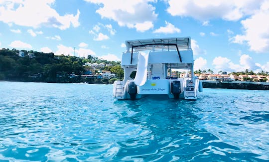 ALL INCLUDED 🤩MARTINEZ RENTS HER PRIVATE CATAMARAN VIP🎊🎂🛥🔥💕BACHELORETTE/BIRTHDAY PARTY Power in Puerto Plata