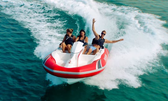 D.I.Y - Drive It Yourself! Guided boat tours in Dubai where you get to drive your own jet-boat.