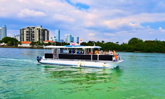 BRAND NEW Party Boat! Best Party Venue on the Water in Downtown Miami, 49ppl max, w/ DJ Bar