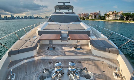 Ferretti 92’ 2019 Mega Yacht Departing from Miami