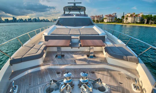 Ferretti 92’ 2019 Mega Yacht Departing from Miami