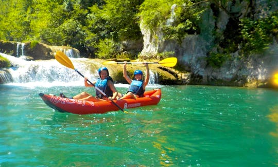 Kayaking on upper river Mreznica - Slunj, Croatia