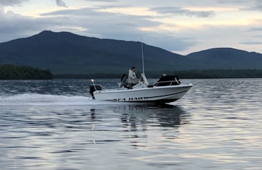 Moosehead Lake Chris-Craft Sea Hawk 19ft powerboat with 120hp outboard