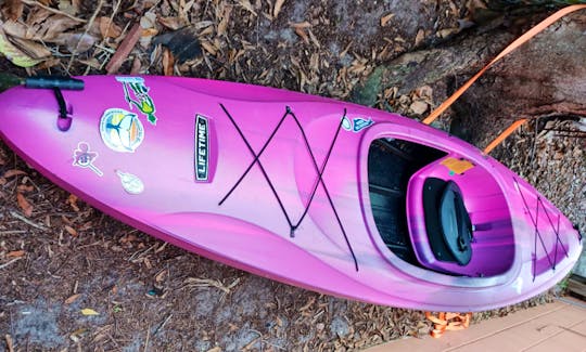 PINK & PURPLE sit in Kayak with paddle, adult life jacket indluded!