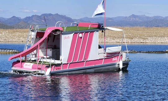 Barbie Party Boat Pontoon on Lake Pleasant! Perfect for groups of 8 people