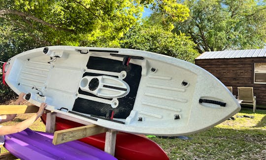 Fishing kayak with raised seat