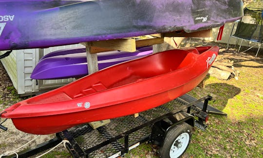 Kayak with life jackets for rent in Ocala