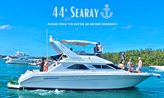 44' Searay Flybridge Motor Yacht Rental in Miami!