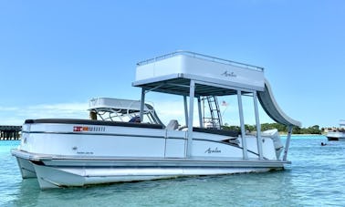 Half Day Pontoon Rental With Captain | 25ft Avalon Catalina Cruise Funship In Panama City