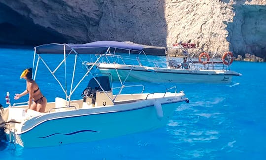 Boat Rental with Bimini Top in Zakinthos