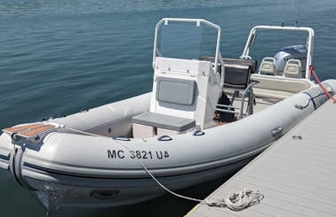 21' Rigid Inflatable Boat (R.I.B.) - Highfield Ocean Master 640 - High speed transportation - Land anywhere in and around Penobscot Bay