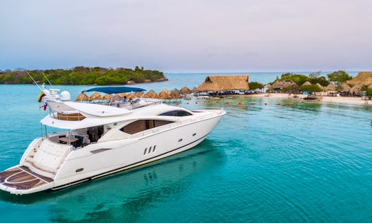 Book Now! Luxurious Sunseeker 82 Ft Mega Yacht for Rent in Cartagena, Colombia.